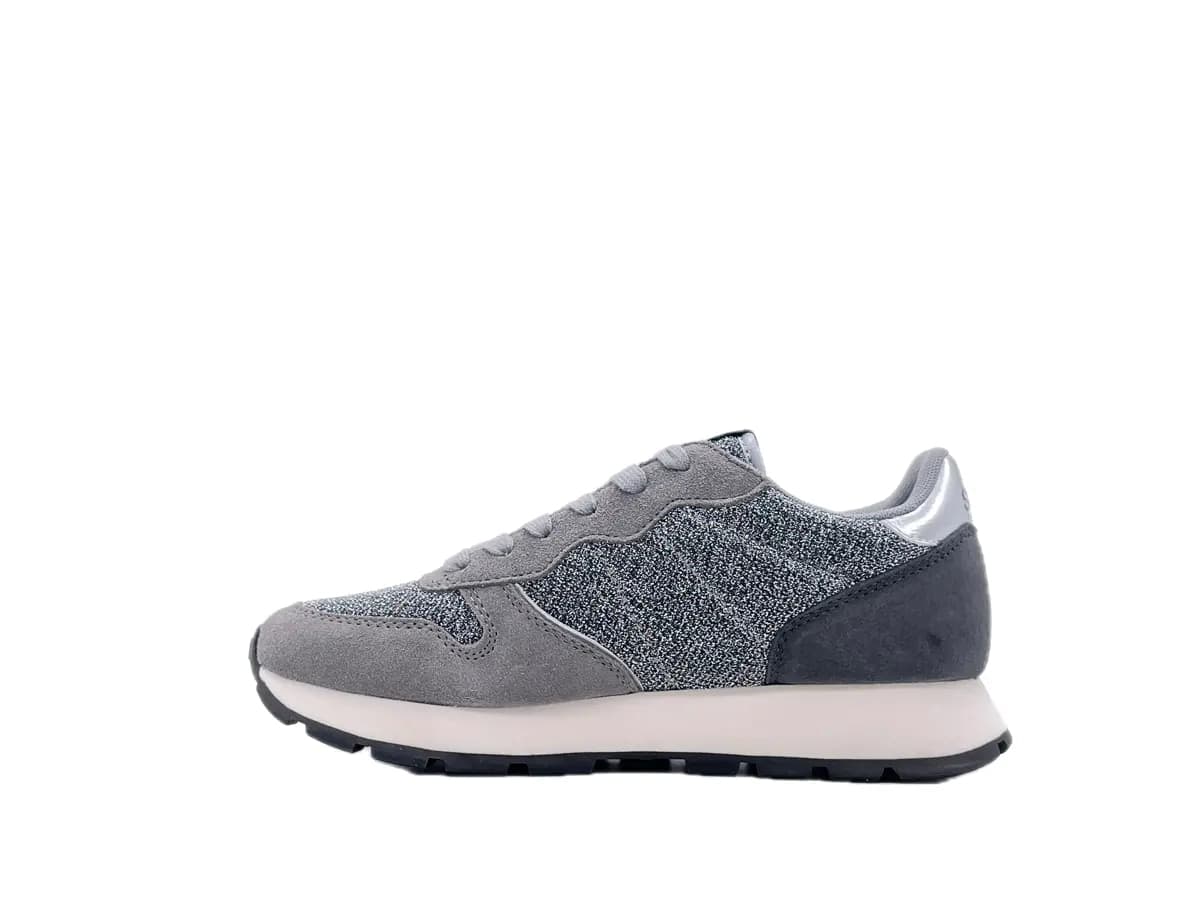 SUN 68 ALLY GLITTER TEXTILE Sneakers donna argento glitter in Sneaker casual Calzature Durello - Agna, commercioVirtuoso.it