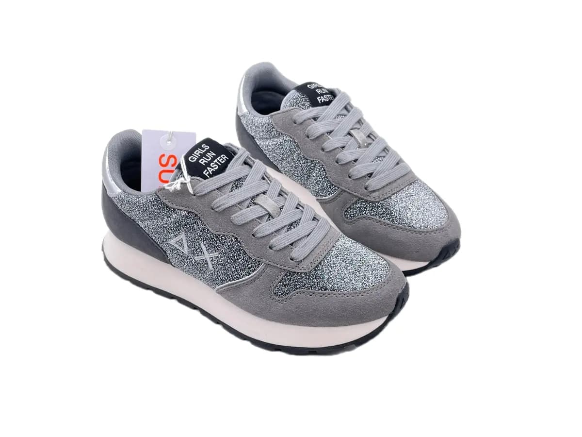 SUN 68 ALLY GLITTER TEXTILE Sneakers donna argento glitter in Sneaker casual Calzature Durello - Agna, commercioVirtuoso.it