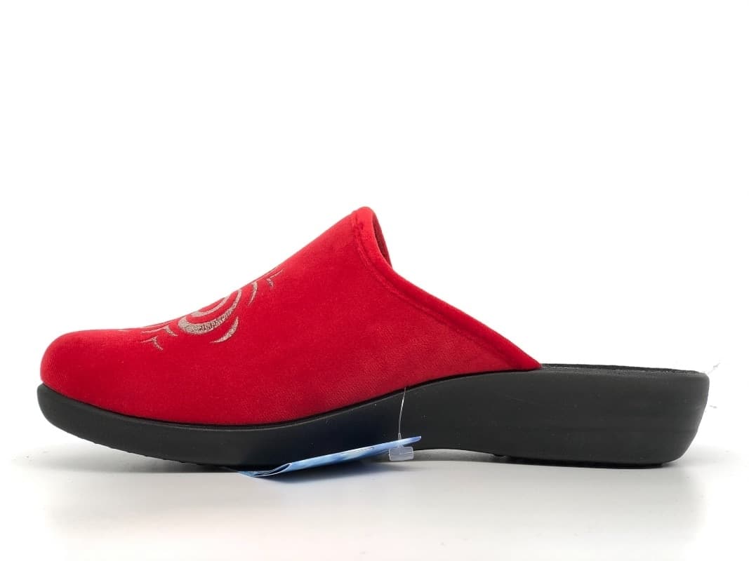 FLY FLOT Ciabatta donna chiusa rossa con fiore in Pantofole Calzature Durello - Agna, commercioVirtuoso.it