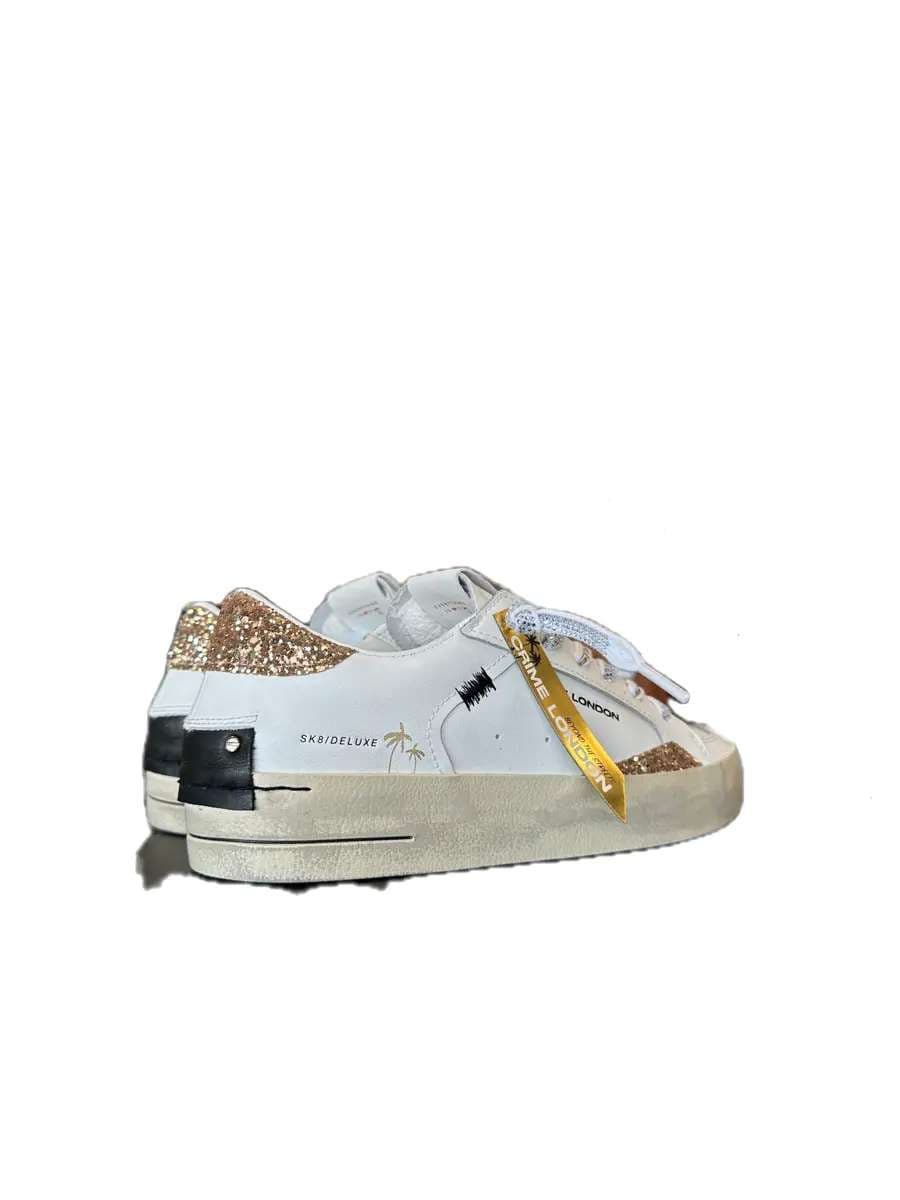 Crime London sneakers donna sk8 deluxe in pelle e tessuto multicolor in Sneaker casual Calzature Durello - Agna, commercioVirtuoso.it