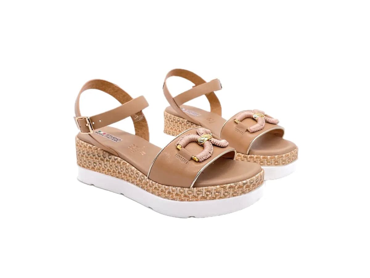 STUDIO MODA Sandali Donna con Zeppa Camel in Sandali moda Calzature Durello - Agna, commercioVirtuoso.it