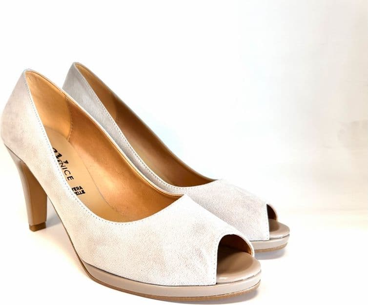 STUDIO VENICE décolleté spuntato donna in camoscio beige t70 - 3