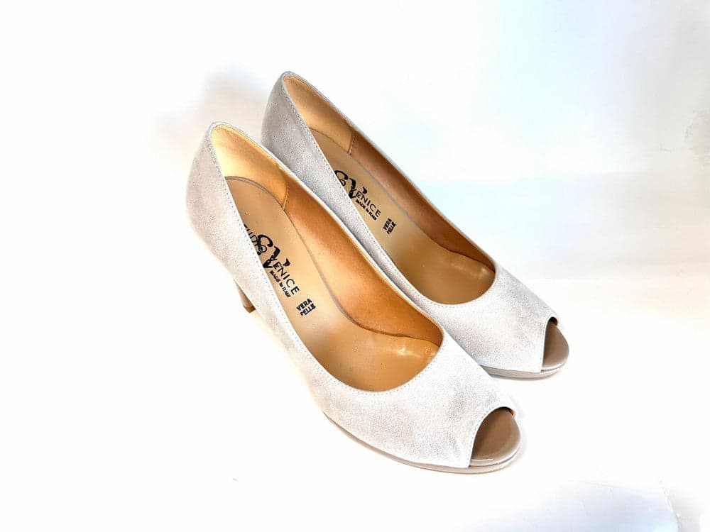 STUDIO VENICE décolleté spuntato donna in camoscio beige t70 in Scarpe col tacco Calzature Durello - Agna, commercioVirtuoso.it