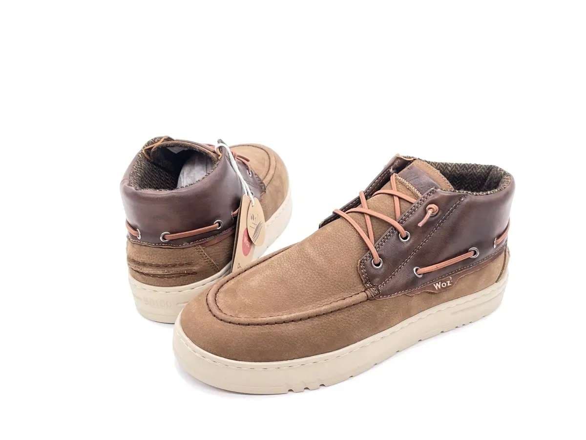 WOZ Scarponcino Uomo Nabuk Brown in Stivali Calzature Durello - Agna, commercioVirtuoso.it