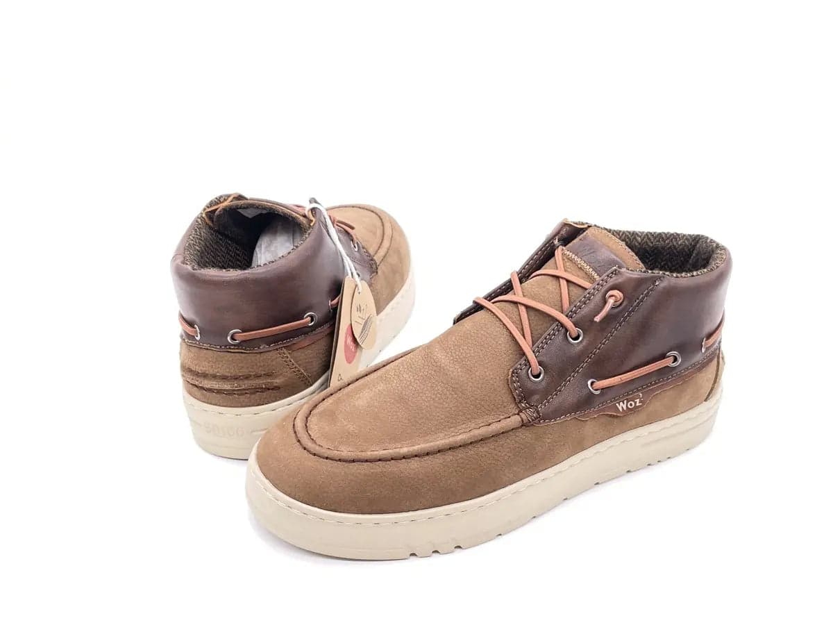 WOZ Scarponcino Uomo Nabuk Brown in Stivali Calzature Durello - Agna, commercioVirtuoso.it