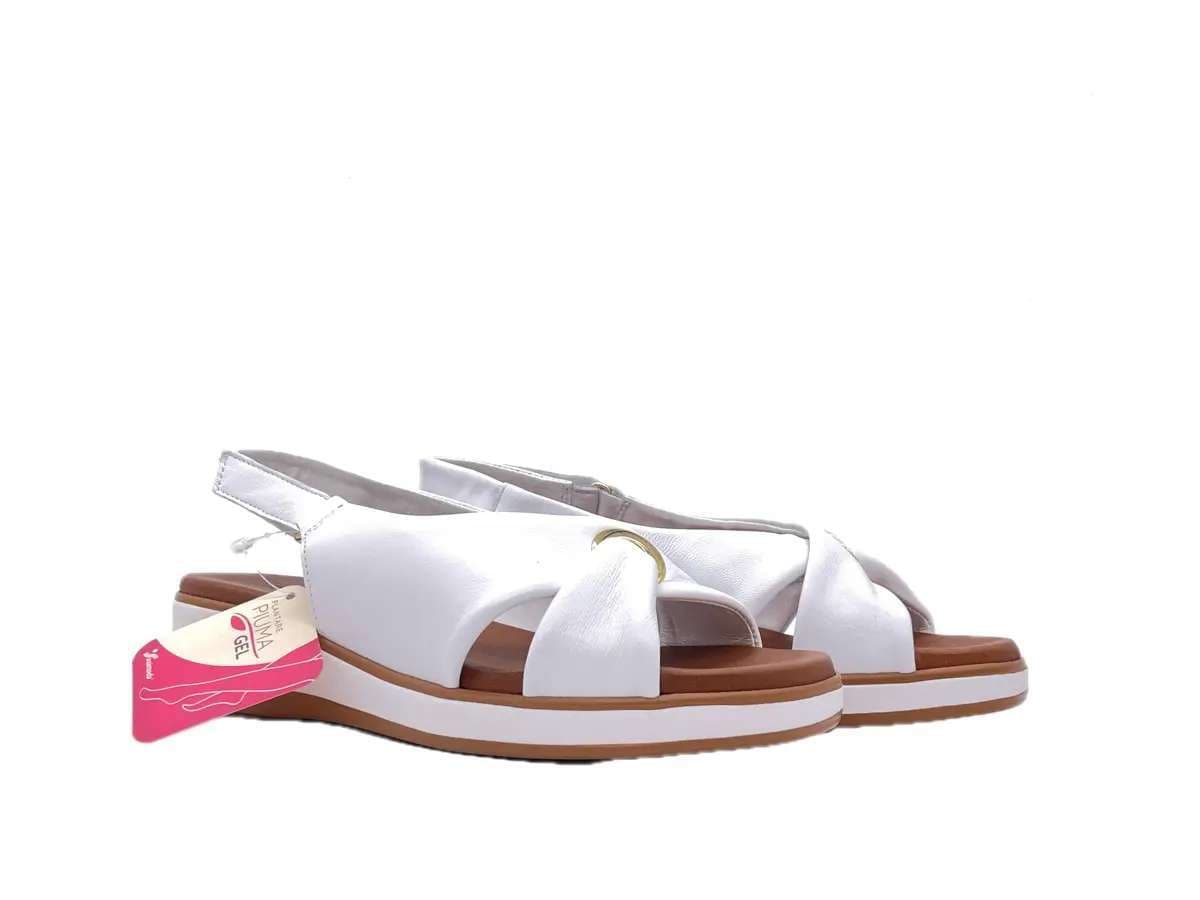 SUSIMODA Sandalo Donna in Pelle Bianco con Incrocio in Sandali moda Calzature Durello - Agna, commercioVirtuoso.it