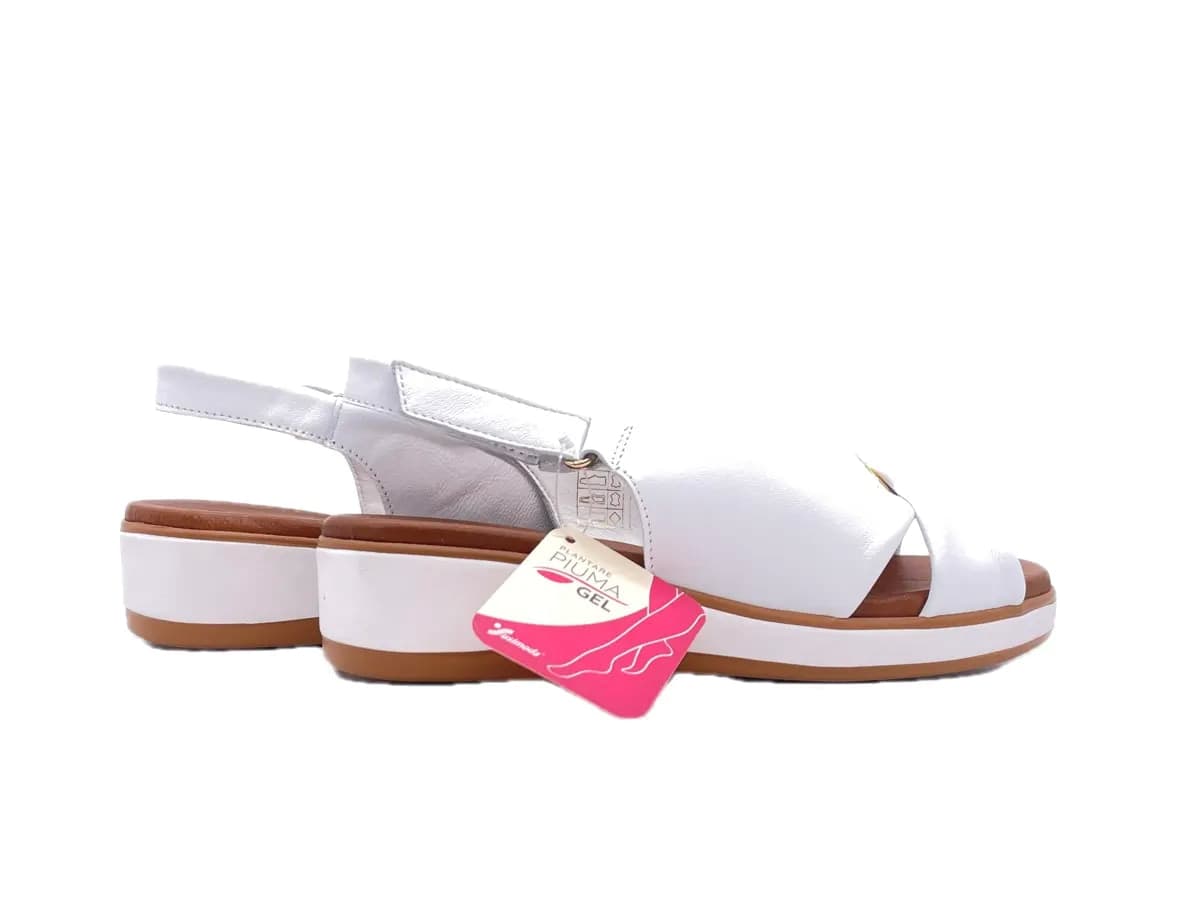 SUSIMODA Sandalo Donna in Pelle Bianco con Incrocio in Sandali moda Calzature Durello - Agna, commercioVirtuoso.it
