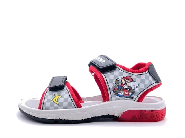 Super Mario Sandali Bambino Black Red in Sandali Calzature Durello - Agna, commercioVirtuoso.it