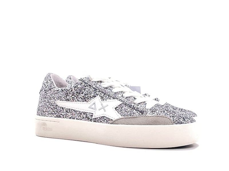 SUN68 Sneakers Donna Katy Glitter Argento - 6
