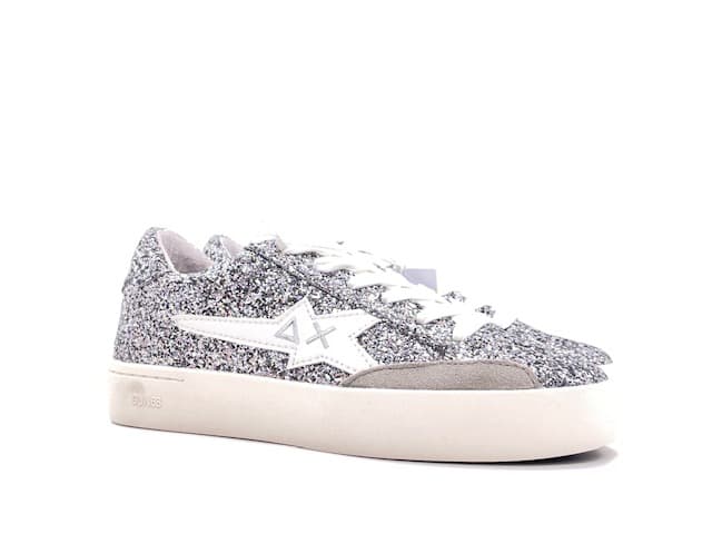 SUN68 Sneakers Donna Katy Glitter Argento - 5
