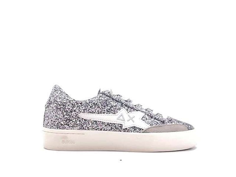 SUN68 Sneakers Donna Katy Glitter Argento in Sneaker casual Calzature Durello - Agna, commercioVirtuoso.it