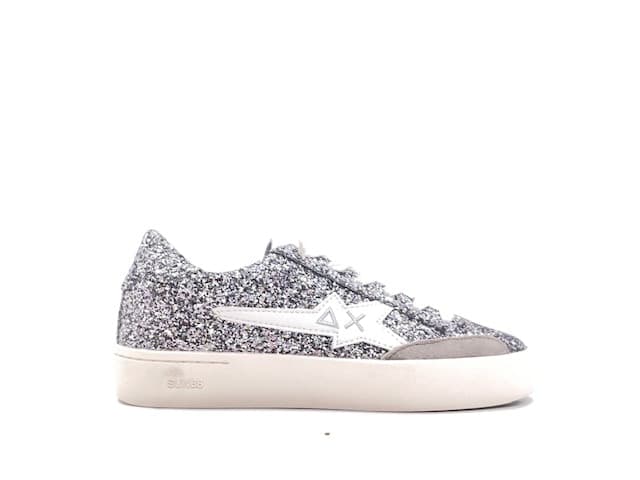 SUN68 Sneakers Donna Katy Glitter Argento in Sneaker casual Calzature Durello - Agna, commercioVirtuoso.it
