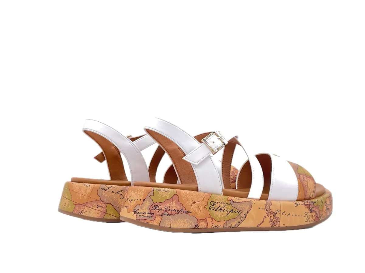 ALVIERO MARTINI 1 CLASSE Sandali donna Beige Geo White in Sandali moda Calzature Durello - Agna, commercioVirtuoso.it