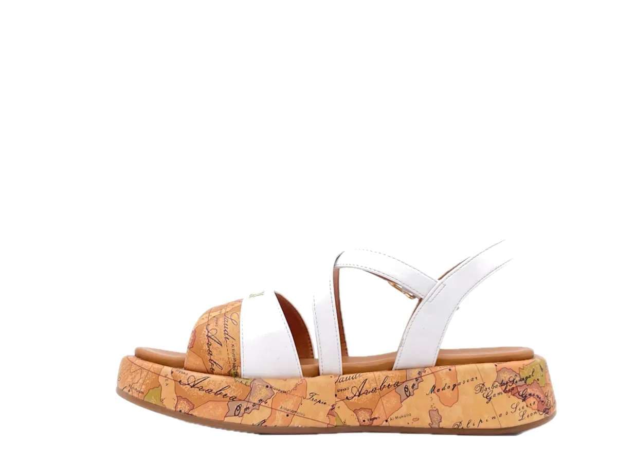ALVIERO MARTINI 1 CLASSE Sandali donna Beige Geo White in Sandali moda Calzature Durello - Agna, commercioVirtuoso.it
