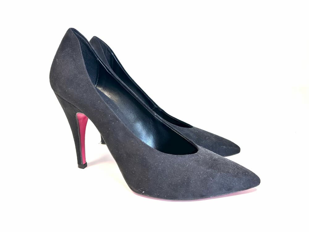 ALTRAMAREA Décolleté donna in pelle nera scamosciata tacco 100 - 4