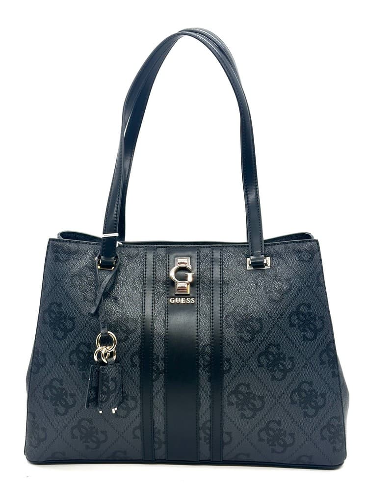 Borsa Guess donna nera con manici e dettagli logati eleganti - 4