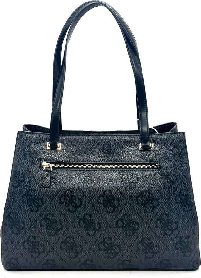 Borsa Guess donna nera con manici e dettagli logati eleganti in Borse a spalla Calzature Durello - Agna, commercioVirtuoso.it