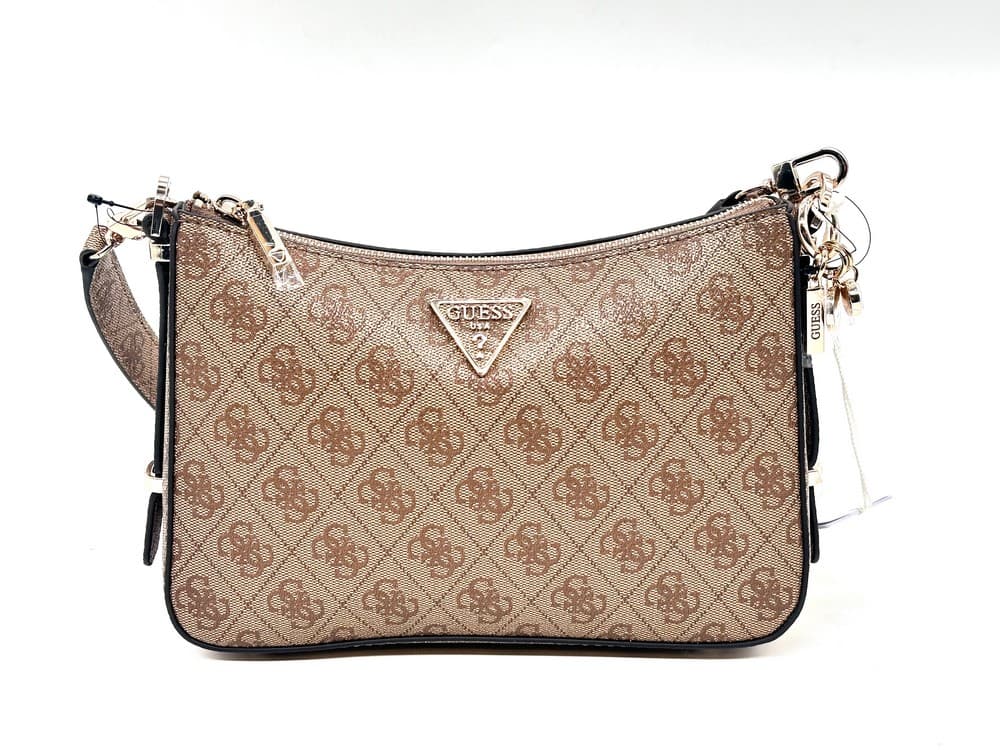 Borsa Guess donna a spalla marrone logata elegante - 3