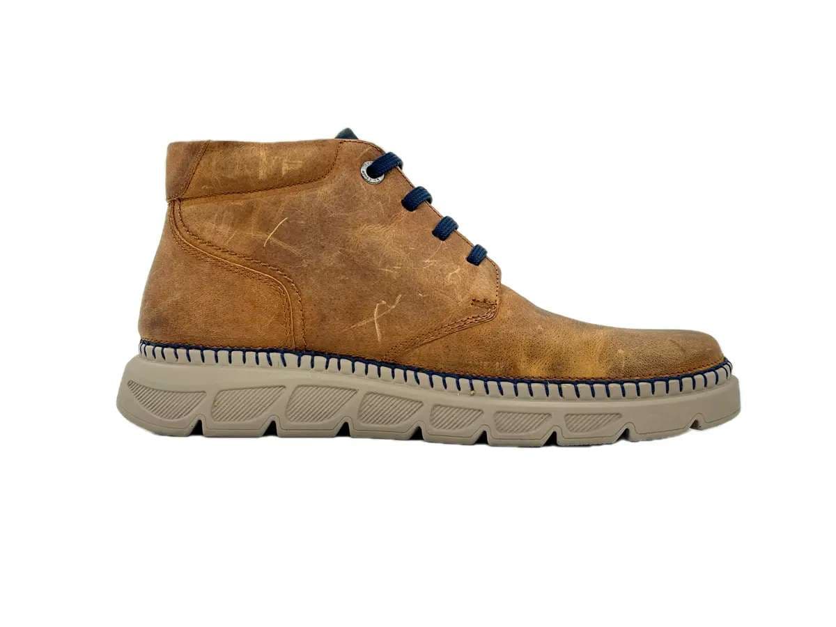 CALLAGHAN Scarponcino allacciato uomo in pelle ingrassata cuoio in Stivali Calzature Durello - Agna, commercioVirtuoso.it