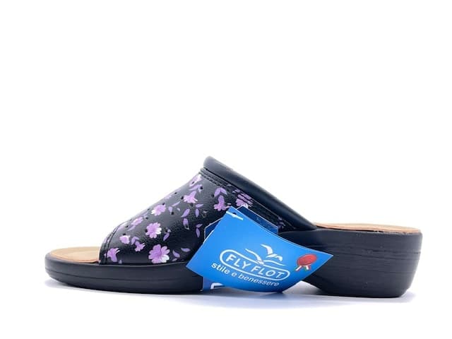 FLY FLOT Ciabatta sanitaria Donna Lilla a fiori in Pantofole Calzature Durello - Agna, commercioVirtuoso.it