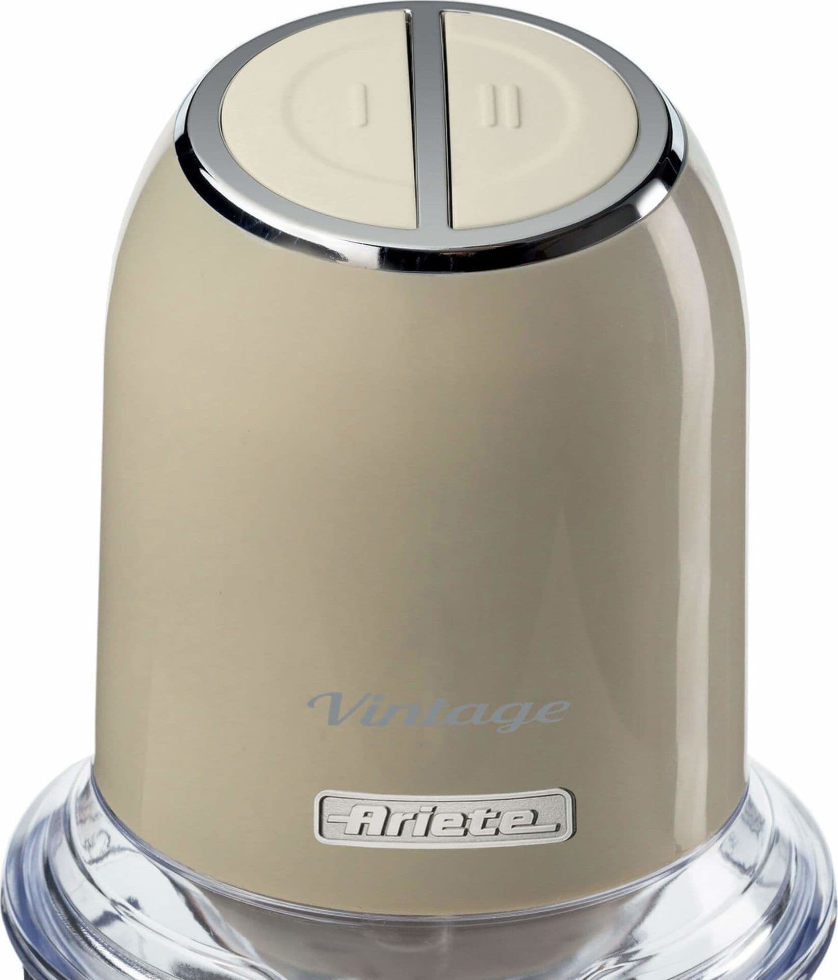 Ariete 438, Tritatutto Vintage, Chopper e Tritaghiaccio, 2 velocità, 4 lame in Acciaio Inox, Tazza graduata 600 ml, 400 W, Beige - 8