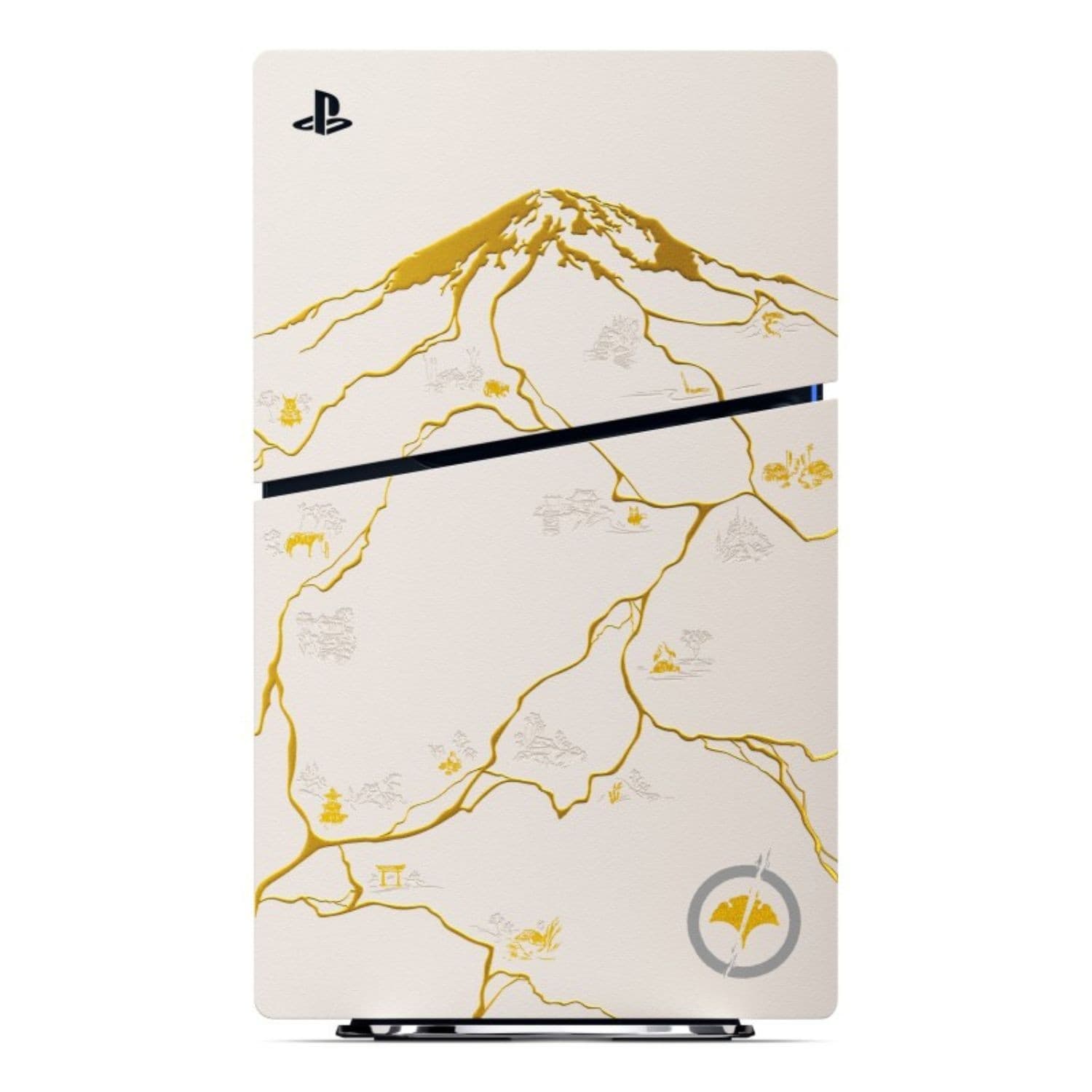 PS5 Console 1TB Disc Ghost Of Yotei Gold Limited Edition White Slim ITA - 9