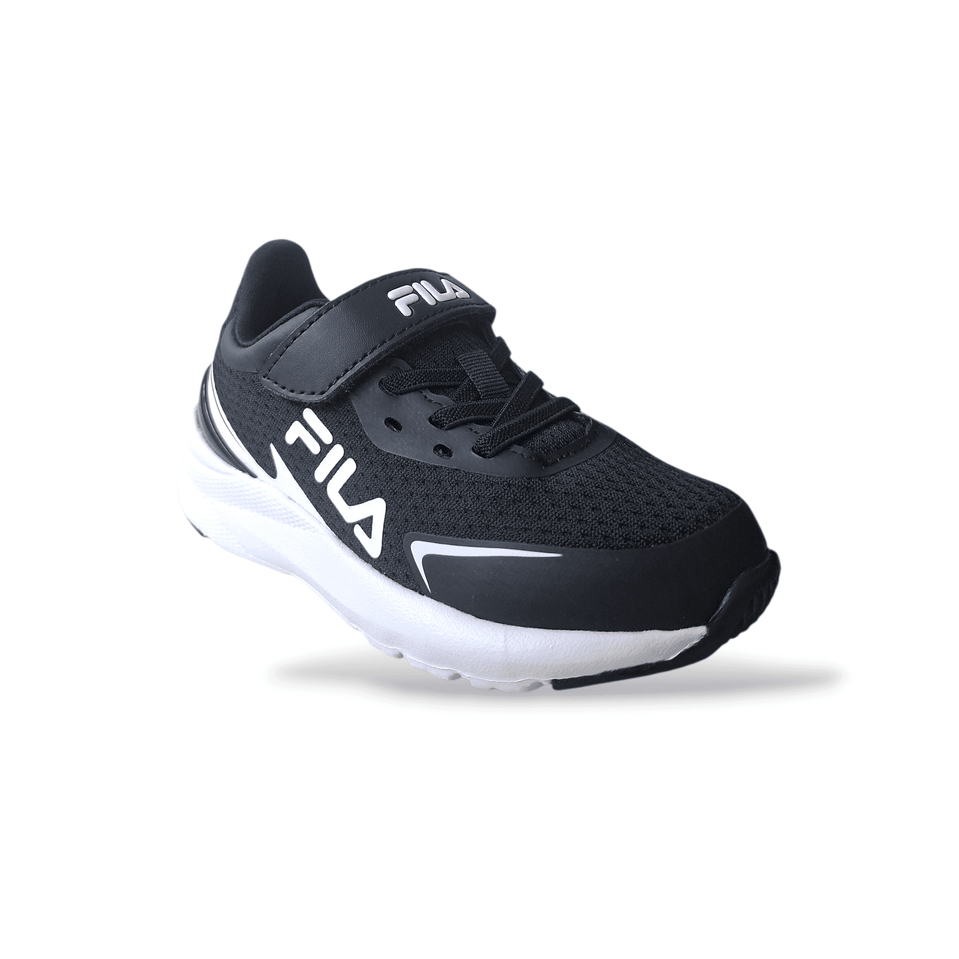 FILA Crusher FFK0076 – Sneakers Bambino Nero Bianco | Velcro e Laccio Elastico | Taglie 28-35 - 2