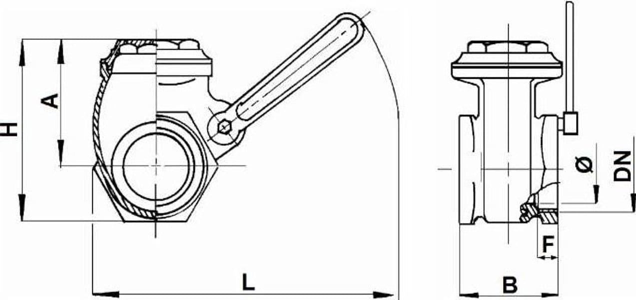 Saracinesca a leva 4" - 2