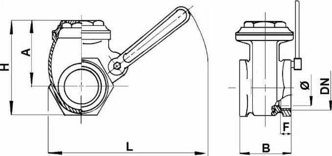Saracinesca a leva 4" - 2