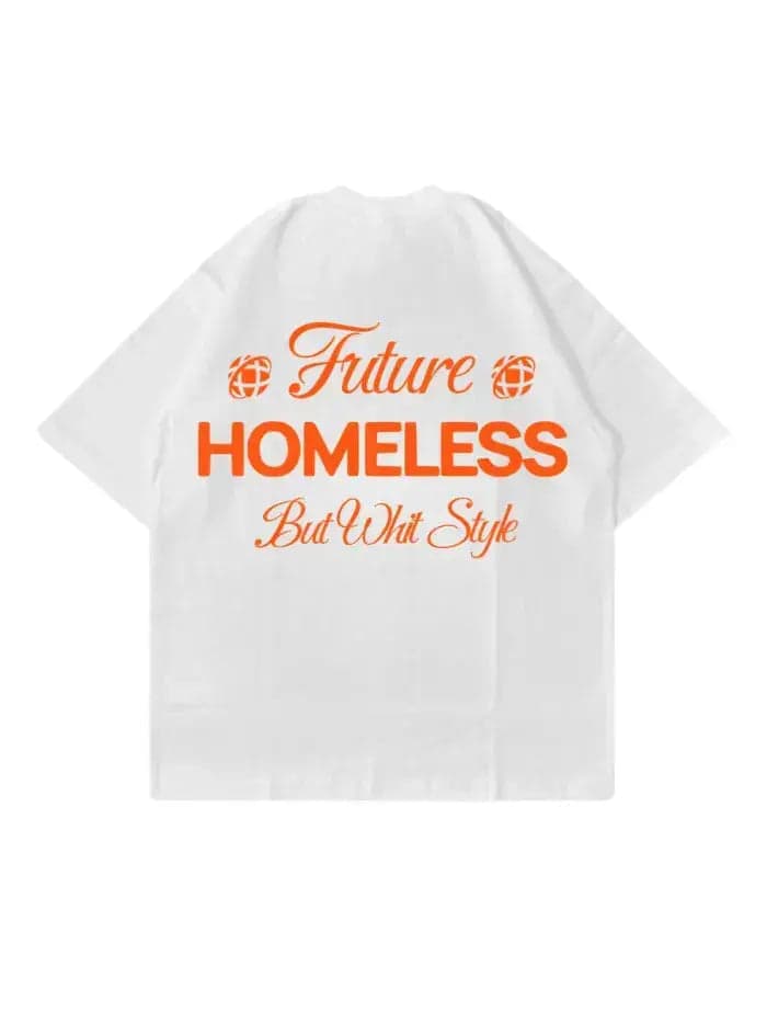 Homeless T-Shirt Bianca 100% Cotone Made in Italy - 6