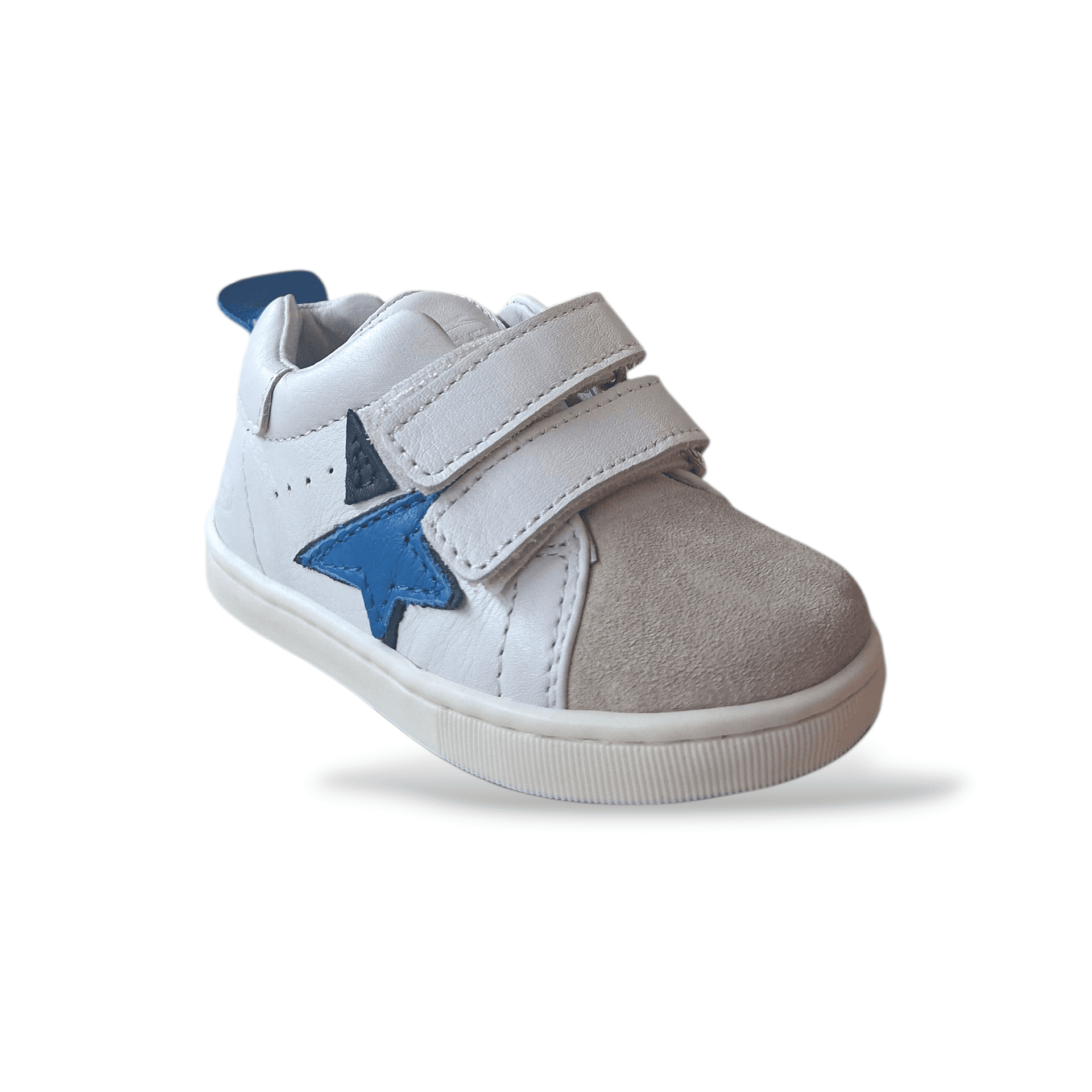 Scarpe Primi Passi Bambino Balducci Cita Soft Pelle Bianco Grigio Blue Made in Italy in Ballerine Scarpetteria Gica - Trani, commercioVirtuoso.it