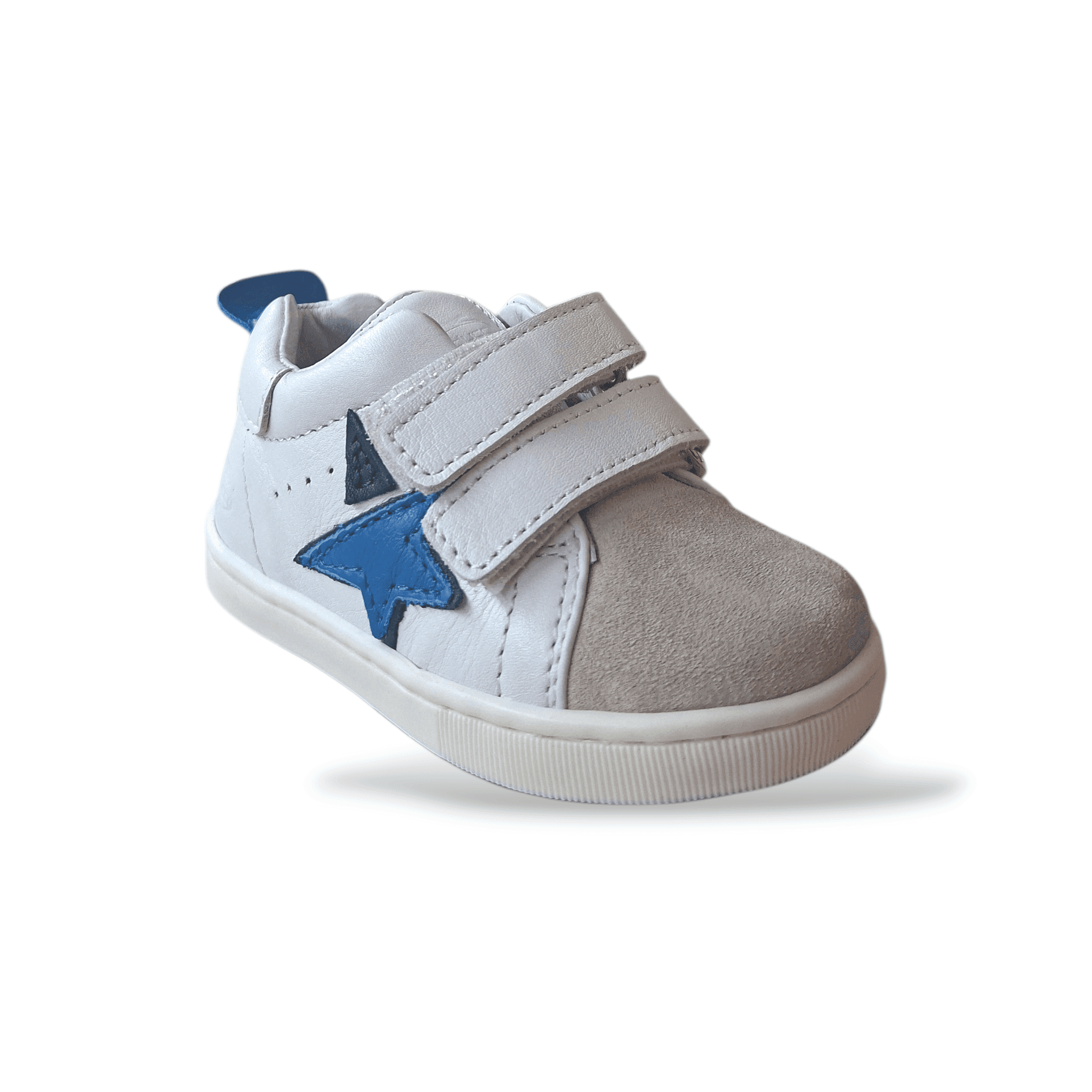Scarpe Primi Passi Bambino Balducci Cita Soft Pelle Bianco Grigio Blue Made in Italy in Ballerine Scarpetteria Gica - Trani, commercioVirtuoso.it