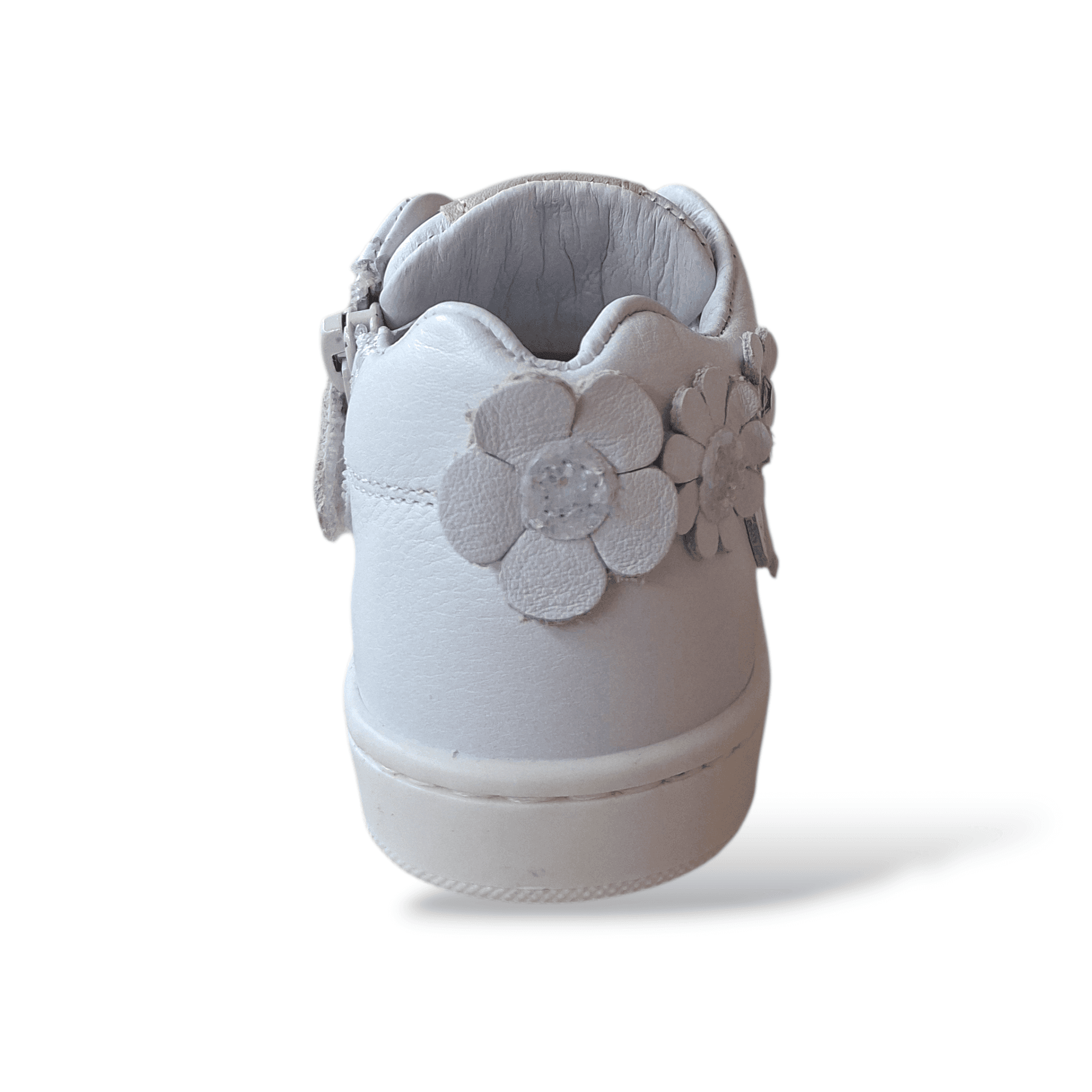 Scarpe Primi Passi Bambina Balducci Cita Soft Pelle Bianco Laccio Zip Made in Italy in Ballerine Scarpetteria Gica - Trani, commercioVirtuoso.it