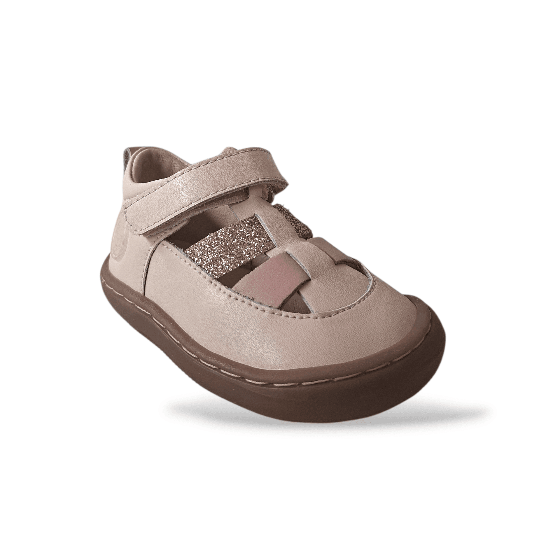 Ragnetto bambina Gioseppo Carver cipria pelle velcro barefoot primi passi in Ballerine Scarpetteria Gica - Trani, commercioVirtuoso.it