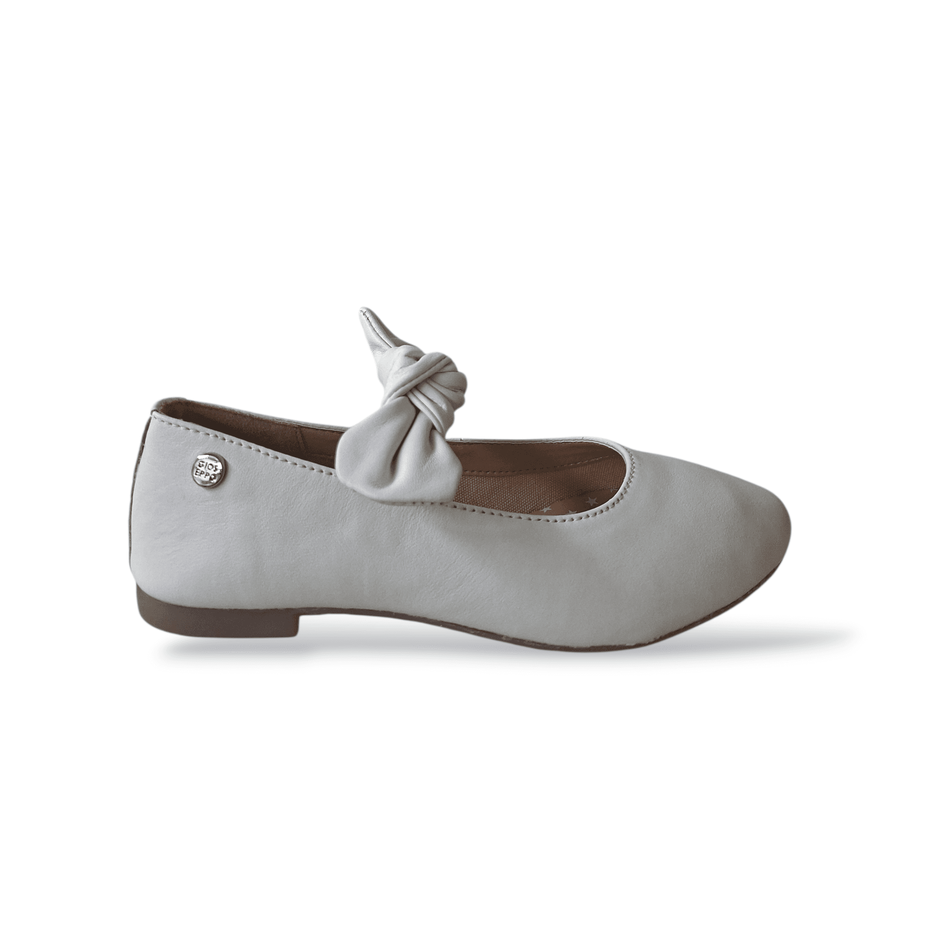 Ballerine Bambina Gioseppo Errol | Pelle Bianca Velcro Maxi Fiocco Laterale Eleganti Romantiche - 6