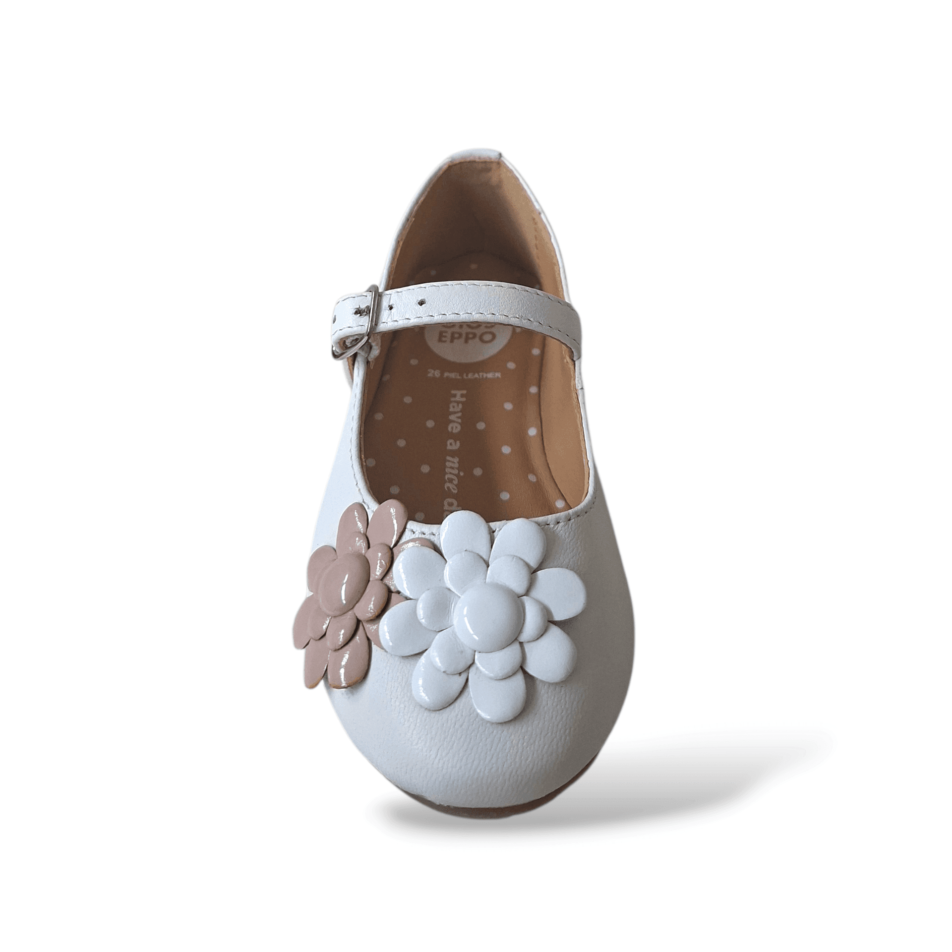 Ballerine bambina Gioseppo Oldeani bianco pelle fibbia fiori vernice eleganti in Ballerine Scarpetteria Gica - Trani, commercioVirtuoso.it