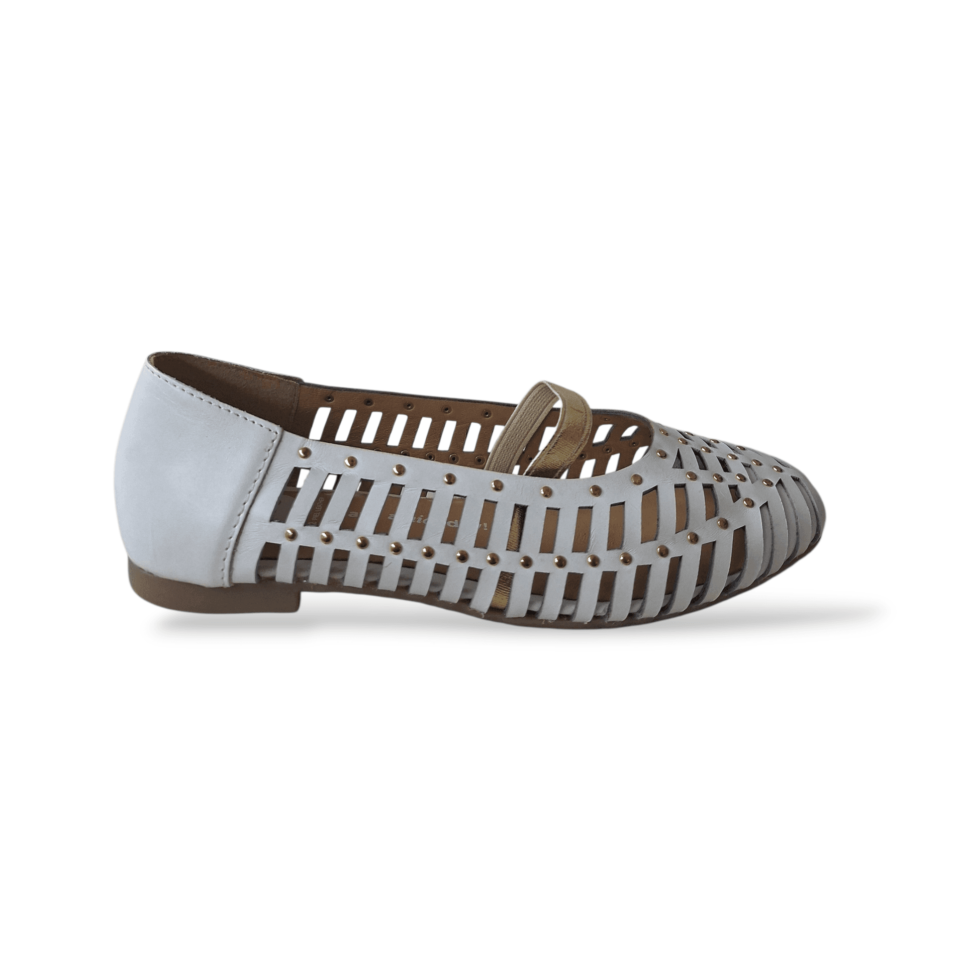 Ballerine Bambina Gioseppo Palayan | Pelle Bianco Platino Traforate Slip-On Eleganti - 6