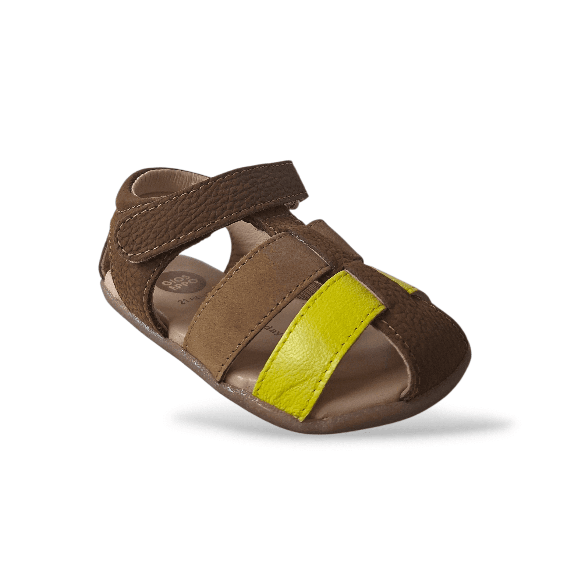 Ragnetto bambino Gioseppo Morley cuoio pelle velcro barefoot primi passi in Ballerine Scarpetteria Gica - Trani, commercioVirtuoso.it