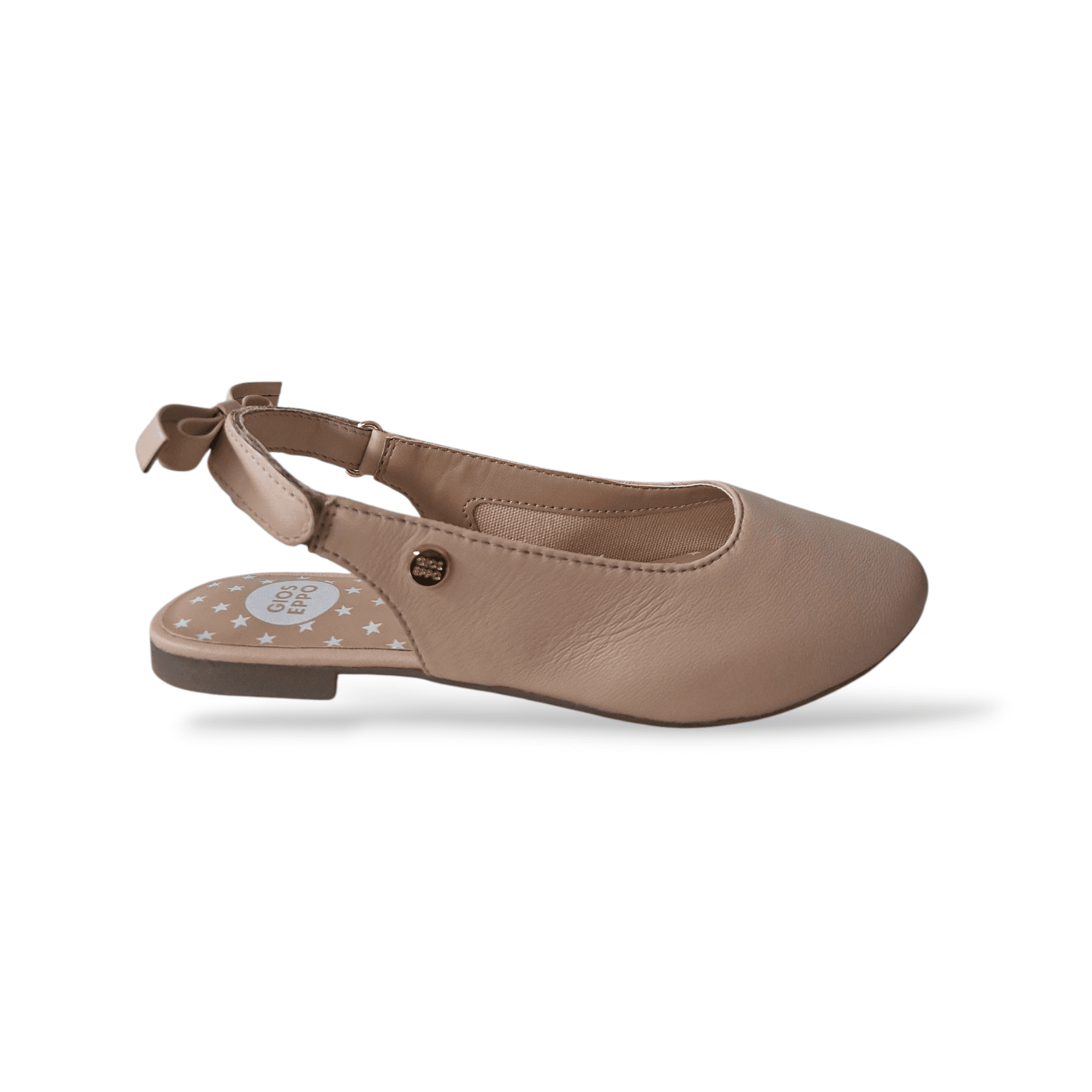 Ballerine Slingback Bambina Gioseppo Bagley | Pelle Cipria Nude Velcro Fiocco Eleganti Romantiche - 6