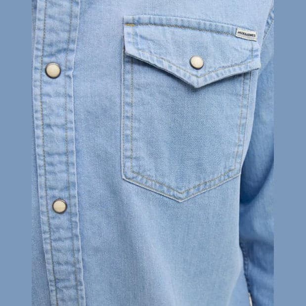 Camicia Jack & Jones Heridan Blue denim in Camicie casual Glad Store - Genova, commercioVirtuoso.it