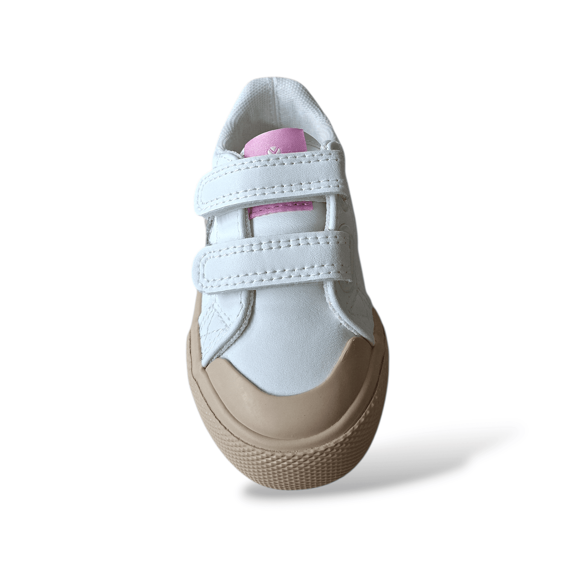 Victoria Tribu Sneakers Bambina Bianco Pelle – Glitter Rosa Argento con Doppio Velcro | Taglie 22-30 - 4