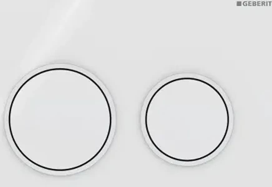 Placca di Comando Omega 20 Doppio Tasto Bianco Opaco Geberit 115.085.11.1 - 4