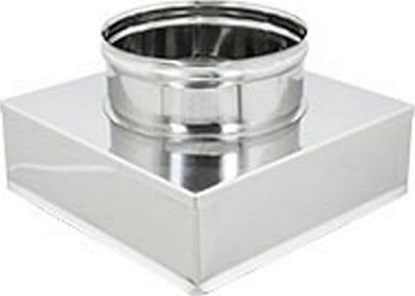 Riduzione Quadra Tonda Acciaio INOX Dk Ø 350 x 350 a 200 - 3