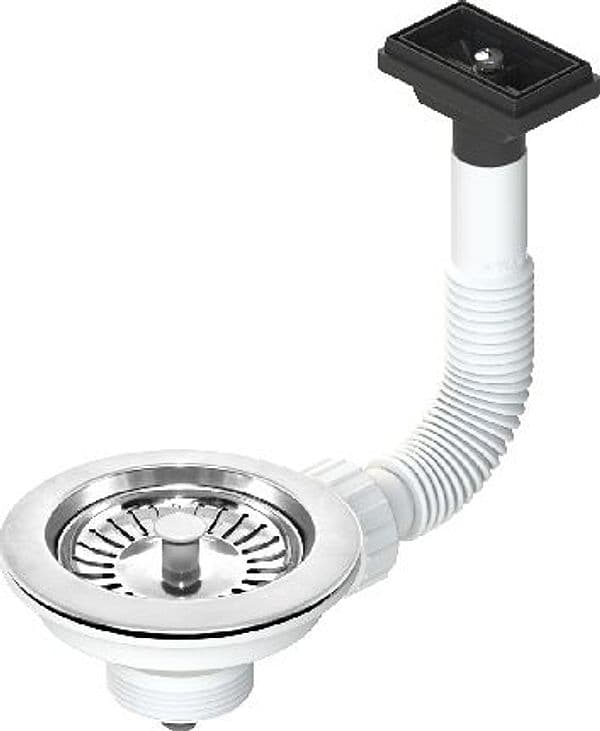 Piletta Scarico 114 mm Troppo Pieno Rettangolare Dh 11 x 2 - 3