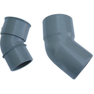 Curva 45 ° MF PVC Grigio Ø 100 Senza - 3