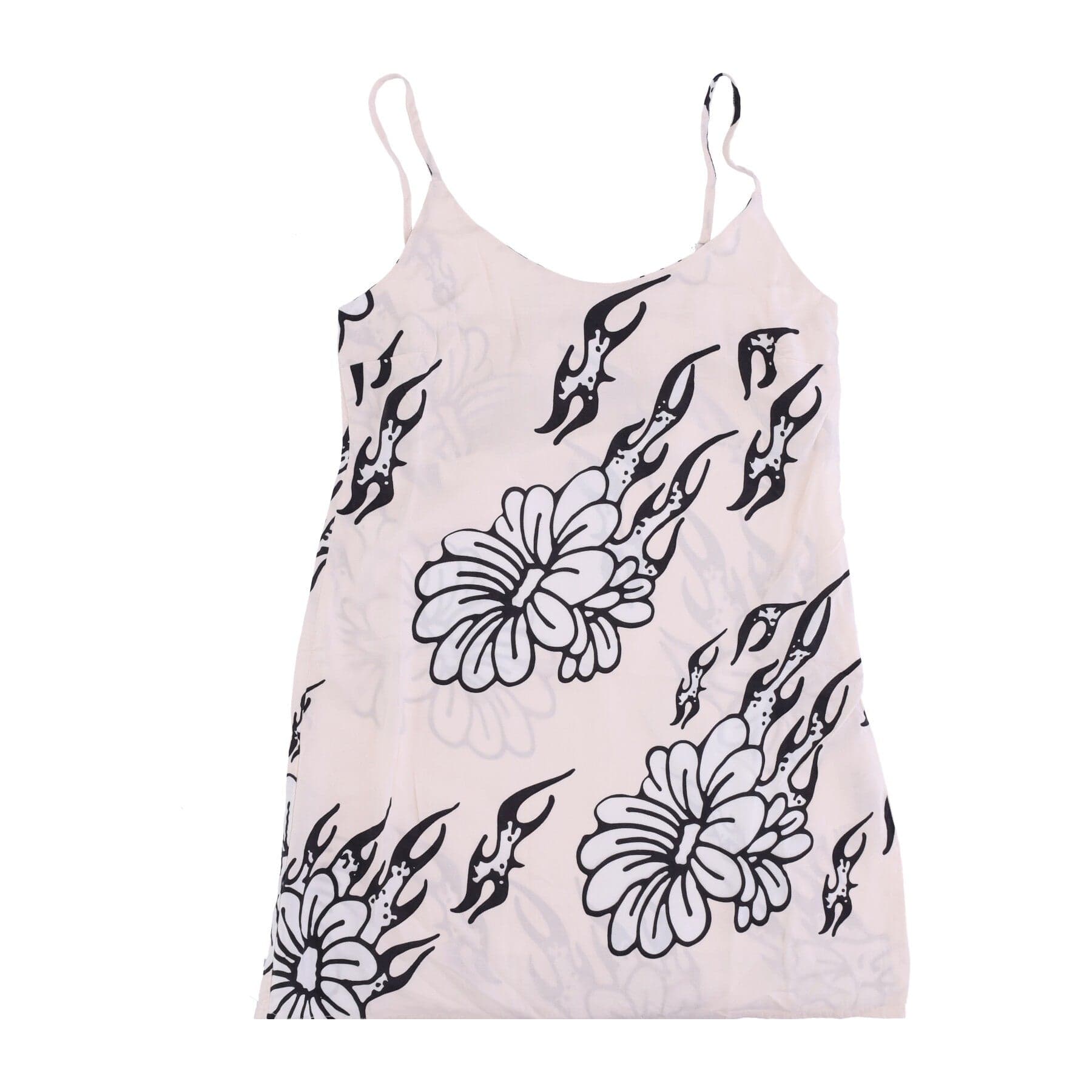 OBEY Vestito Donna Flamin ' Flower Dress Off White - 4