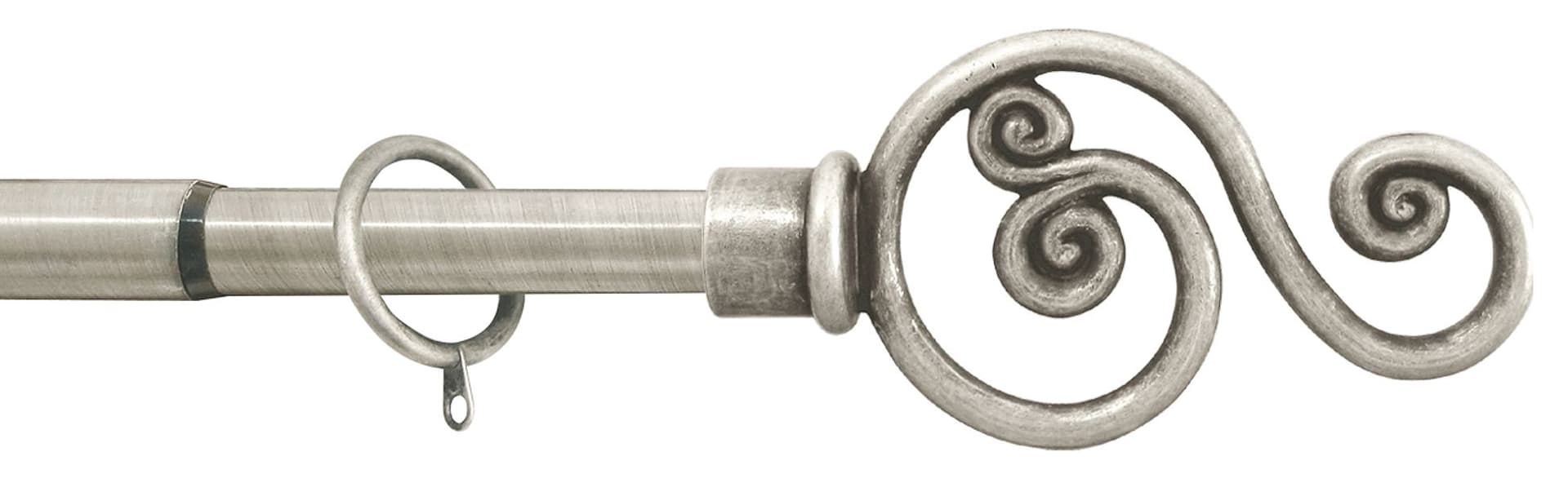 Bastone per Tende Violino Estensibile Cm 120÷215 Colore Argento Utilia - 2