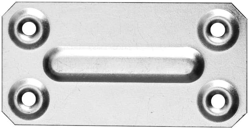 Piastrina di Giunzione Diritta Ferro Zincato 100 Pezzi. Mm 70 x 35 - 2