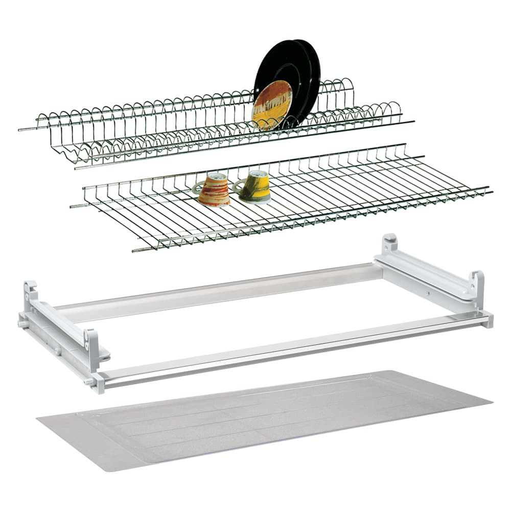Scolapiatti Pensile Cucina Kit Completo Acciaio Cromato 86 cm - 2
