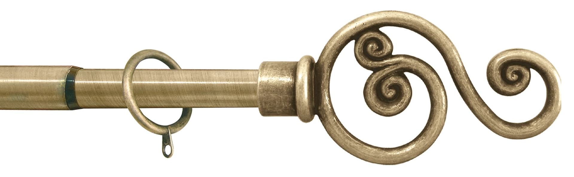 Bastone per Tende Violino Estensibile Cm 120÷215 Colore Oro Antico Utilia - 2